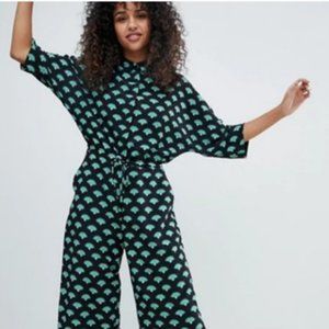 Monki Fan Print Jumpsuit